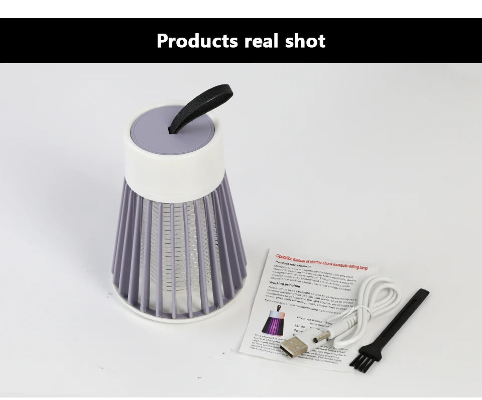 Lámpara antimosquitos con descarga eléctrica, USB, 5 V, repelente de insectos, para dormitorio, exterior
