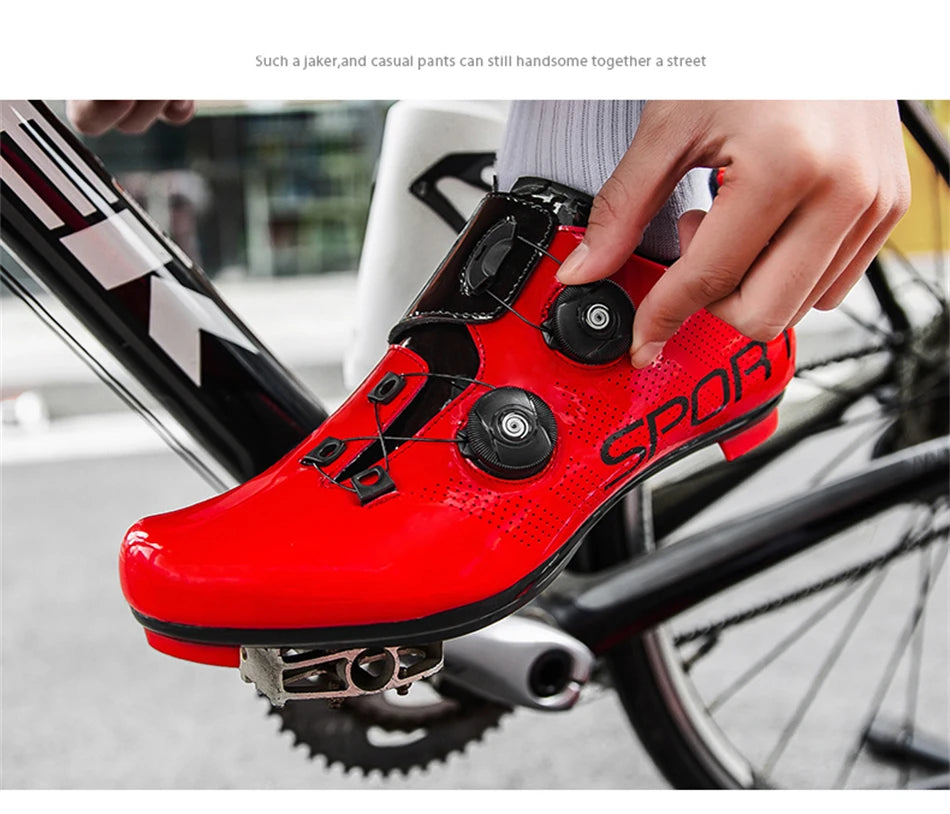 Zapatillas de ciclismo ultraligeras con autobloqueo para hombre, calzado deportivo unisex con calas SPD, para carreras y ciclismo de montaña