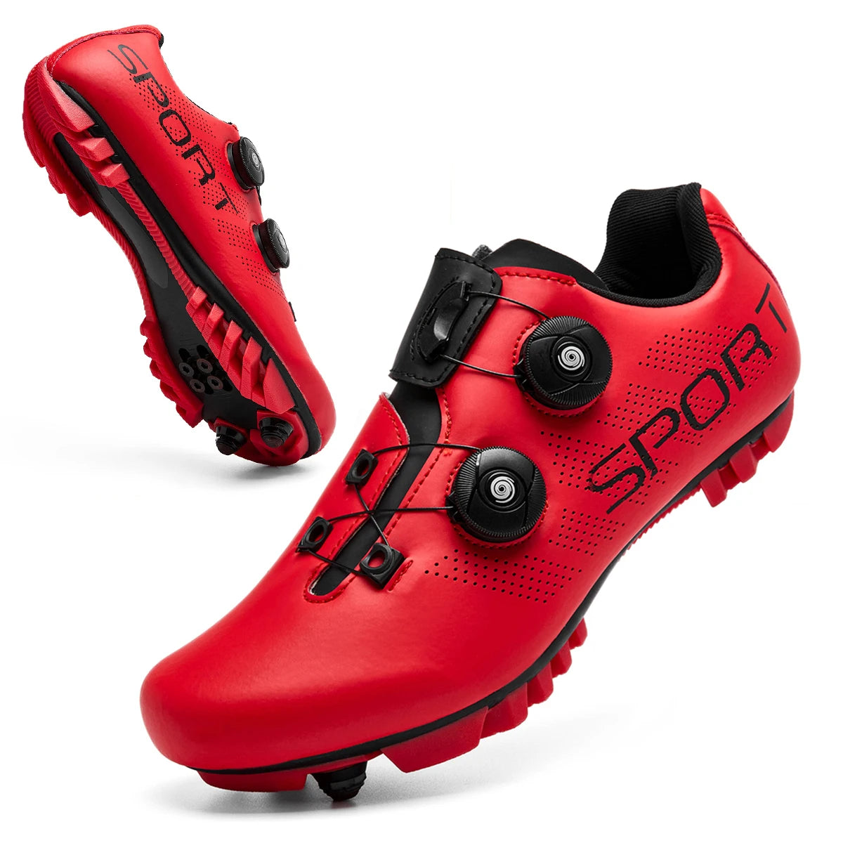 Zapatillas de ciclismo transpirables para hombre y mujer, calzado para ciclismo de montaña y de carretera, con pedales SPD