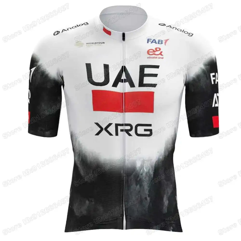 Conjunto de maillot ciclista Tadej Pogačar, campeón del mundo por equipos de los Emiratos Árabes Unidos 2025, ropa de ciclismo para hombre, camisetas de ciclismo de carretera, traje, pantalones cortos con tirantes