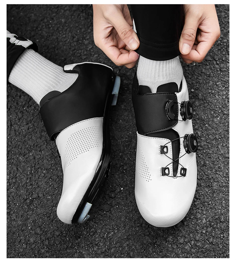 Zapatillas de ciclismo ultraligeras con autobloqueo para hombre, calzado deportivo unisex con calas SPD, para carreras y ciclismo de montaña