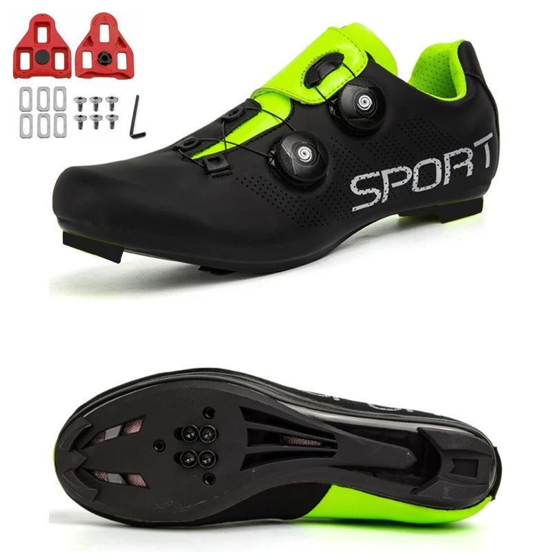 Zapatillas de ciclismo ultraligeras con autobloqueo para hombre, calzado deportivo unisex con calas SPD, para carreras y ciclismo de montaña