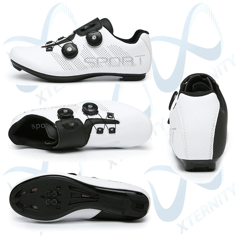 Zapatillas de ciclismo ultraligeras con autobloqueo para hombre, calzado deportivo unisex con calas SPD, para carreras y ciclismo de montaña