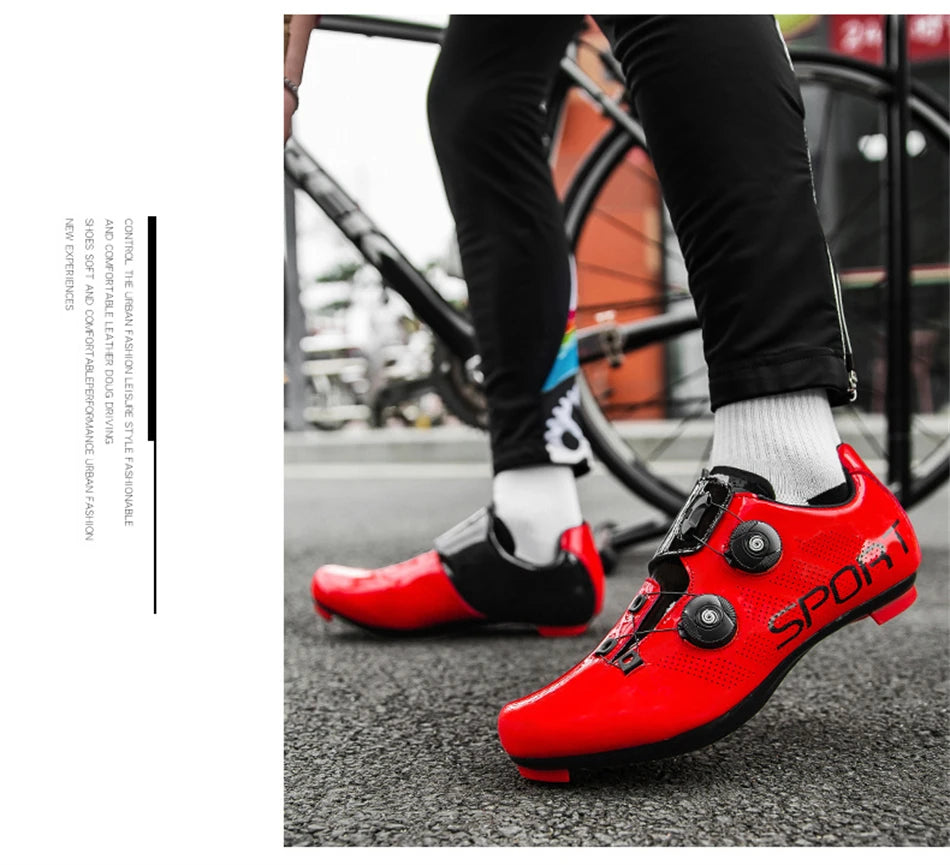 Zapatillas de ciclismo ultraligeras con autobloqueo para hombre, calzado deportivo unisex con calas SPD, para carreras y ciclismo de montaña