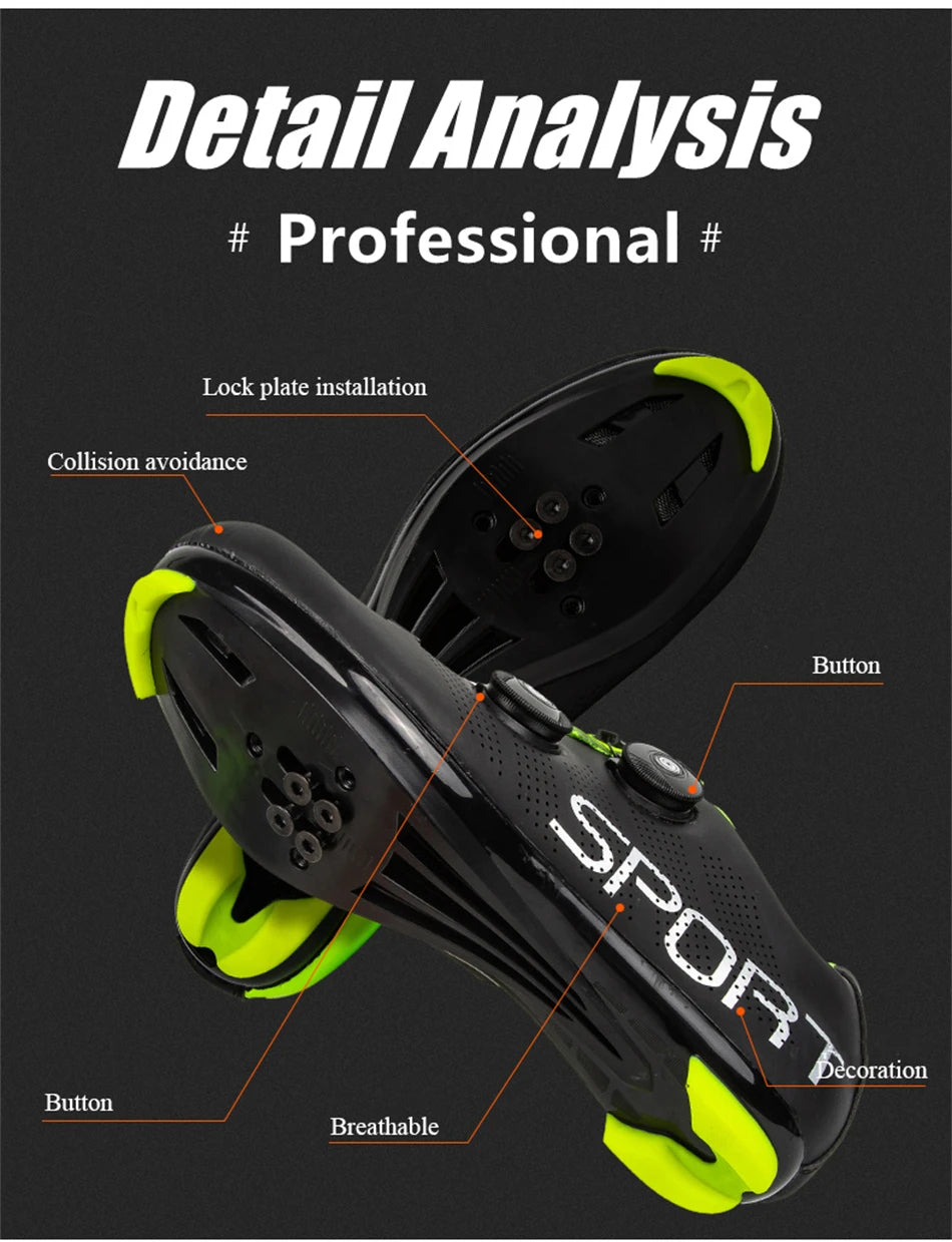 Zapatillas de ciclismo ultraligeras con autobloqueo para hombre, calzado deportivo unisex con calas SPD, para carreras y ciclismo de montaña