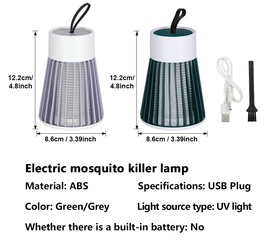 Lámpara antimosquitos con descarga eléctrica, USB, 5 V, repelente de insectos, para dormitorio, exterior