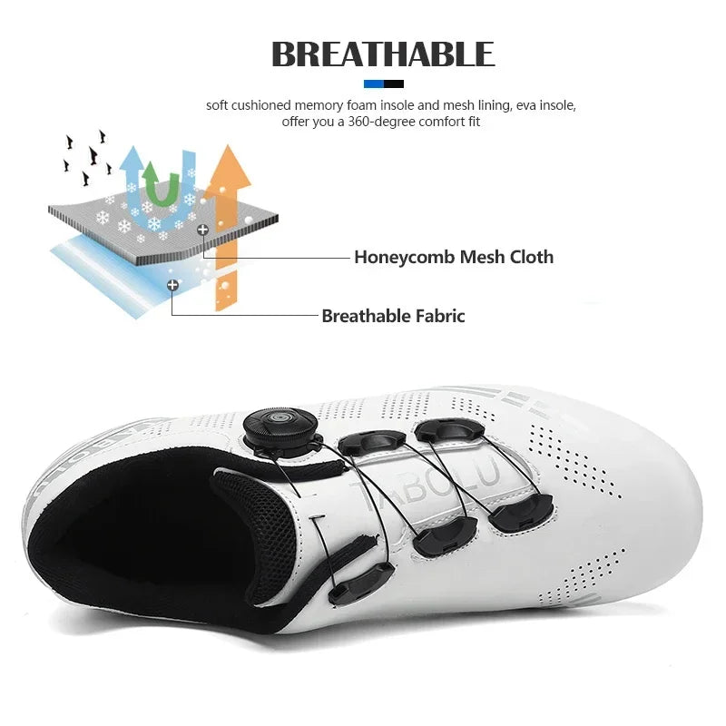 Zapatillas de ciclismo profesionales para hombre, zapatillas SPD para ciclismo de montaña, transpirables, antideslizantes, para carreras de montaña