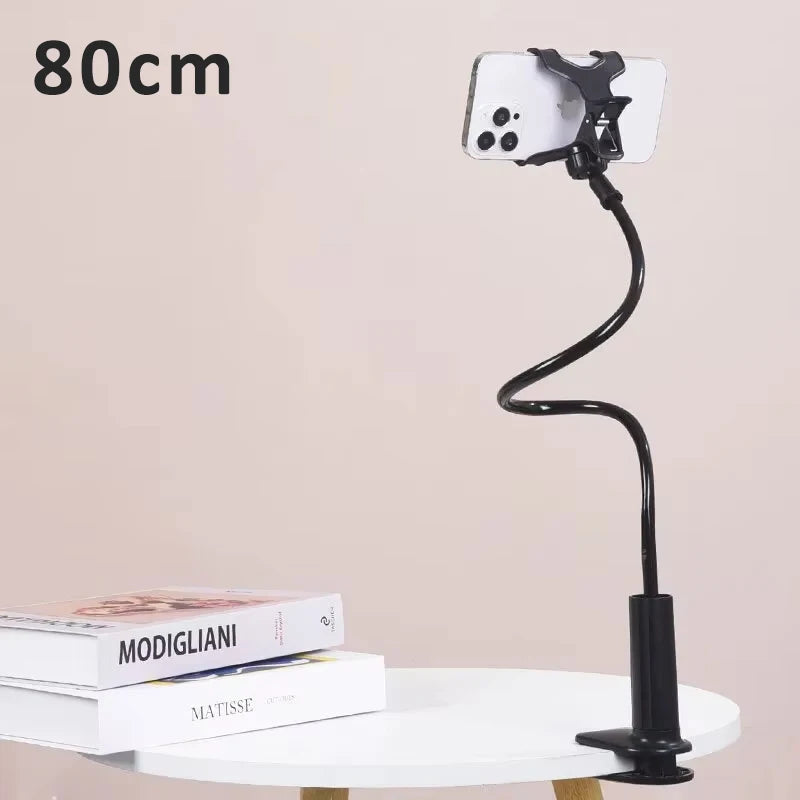 Soporte para teléfono móvil con clip de 360 grados, portátil, flexible, para cama perezosa, soporte de escritorio, base para iPhone, Samsung y Xiaomi