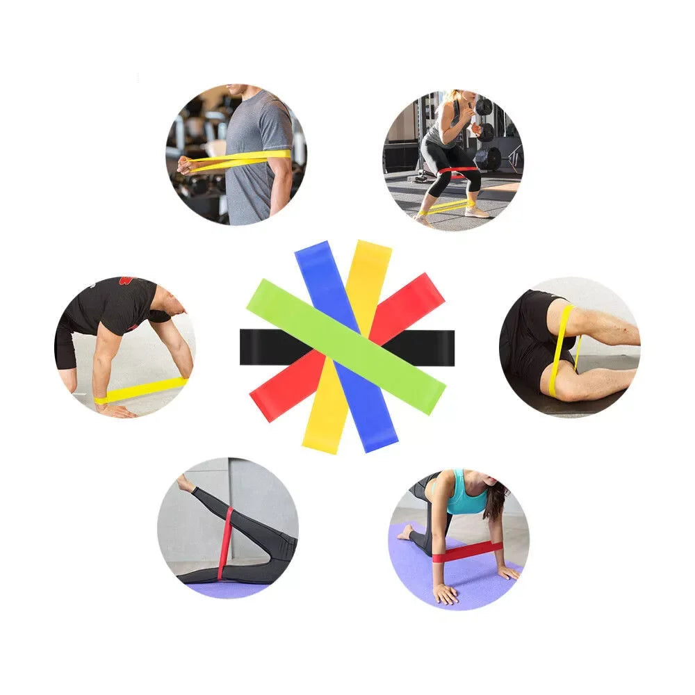 Bandas de resistencia deportivas de varios colores para yoga, equipo de gimnasio, TPE, bandas elásticas para fitness en casa, entrenamiento de fuerza para Pilates.