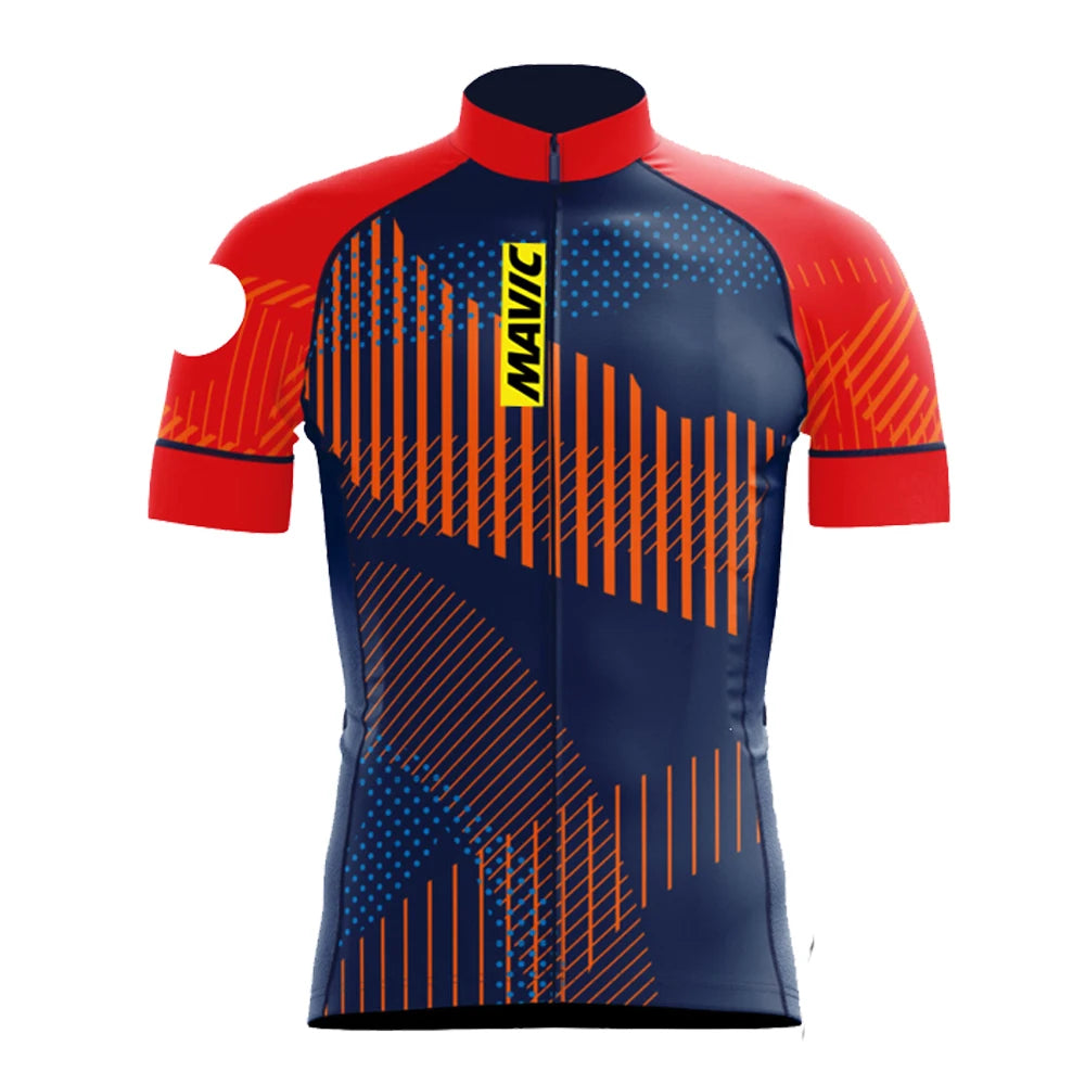 Maillot de ciclismo de manga corta RCC MAVIC para hombre, ropa de ciclismo de carretera de verano 2025, transpirable, para gimnasio