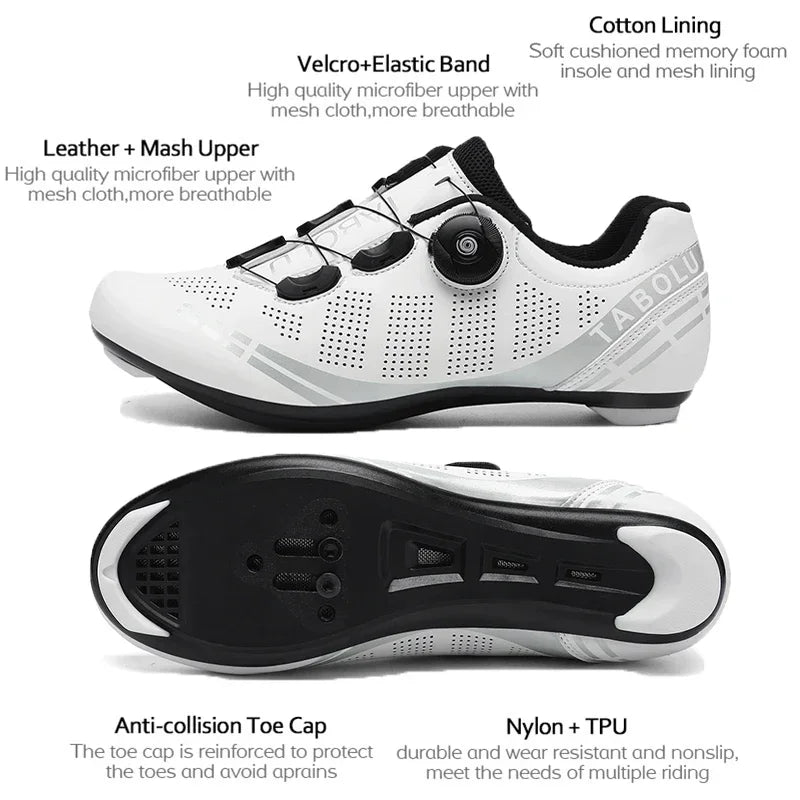 Zapatillas de ciclismo profesionales para hombre, zapatillas SPD para ciclismo de montaña, transpirables, antideslizantes, para carreras de montaña