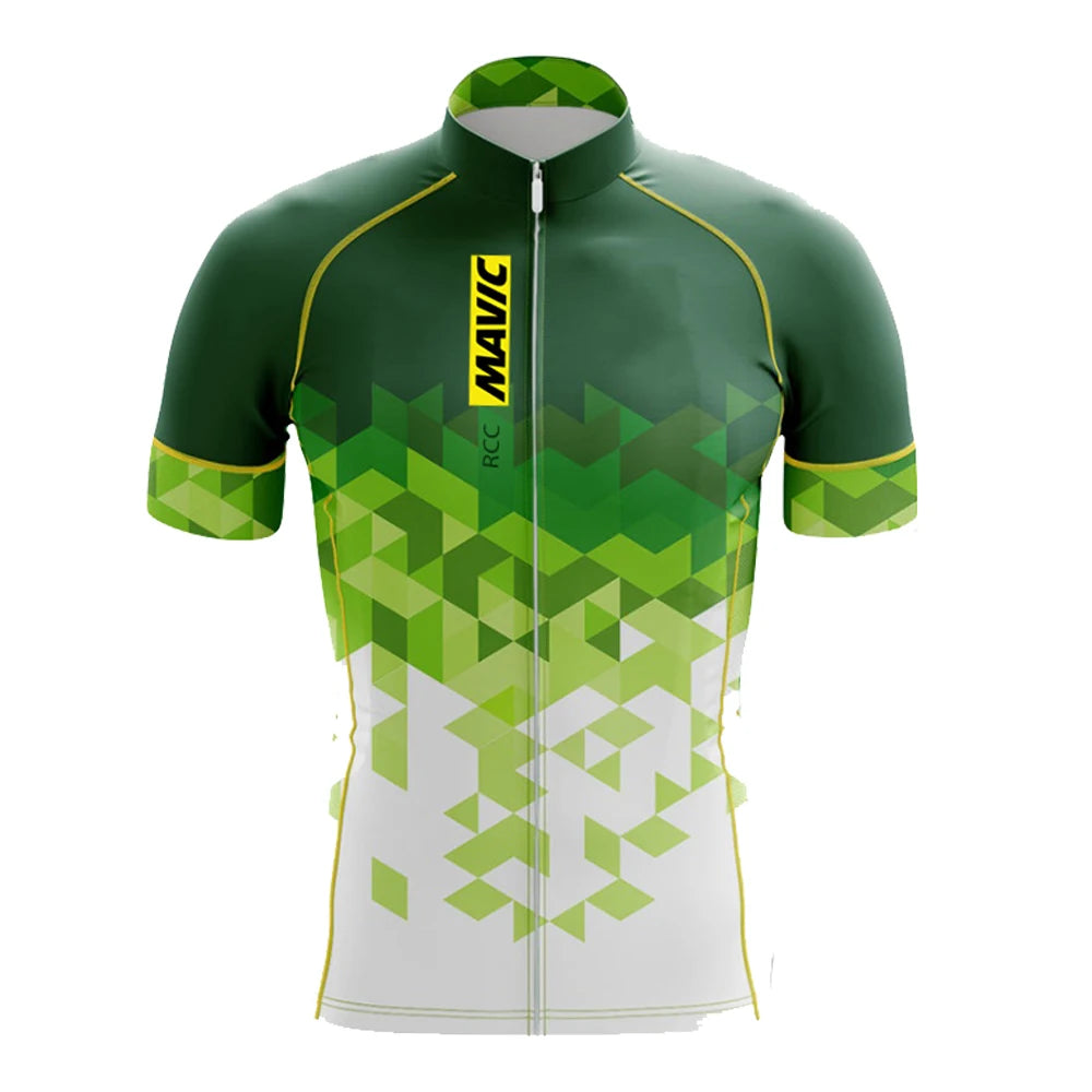 Maillot de ciclismo de manga corta RCC MAVIC para hombre, ropa de ciclismo de carretera de verano 2025, transpirable, para gimnasio