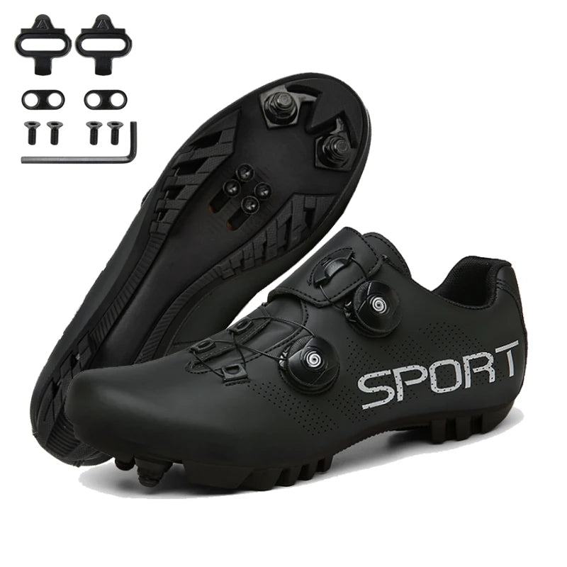 Zapatillas de ciclismo ultraligeras con autobloqueo para hombre, calzado deportivo unisex con calas SPD, para carreras y ciclismo de montaña