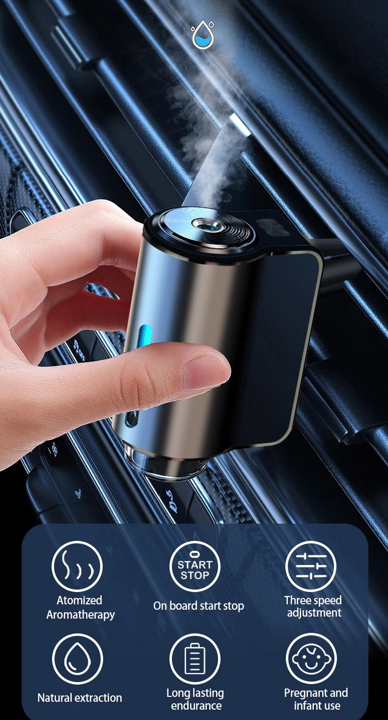 Difusor de aire eléctrico para coche, humidificador de aromaterapia para ventilación de coche, ambientador para eliminar olores, accesorios para coche.