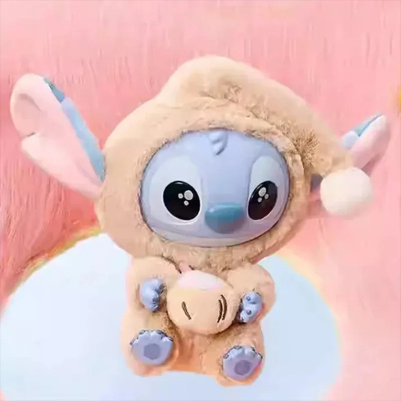 Disney Nuevo Stitch Eat Some Thing Before Sleep Series Vinyl Blind Box Bag Pendant Cute Plush Doll Mystery Box Toy Surprise Gifts