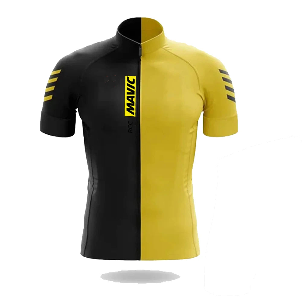 Maillot de ciclismo de manga corta RCC MAVIC para hombre, ropa de ciclismo de carretera de verano 2025, transpirable, para gimnasio