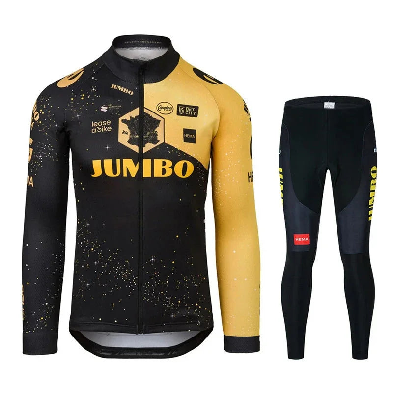 Jumbo Team Otoño Manga Larga Nueva Carrera MTB Primavera Conjunto de Jersey Largo de Ciclismo Bicicleta Ciclismo Ropa Uniforme Ropa Ciclismo