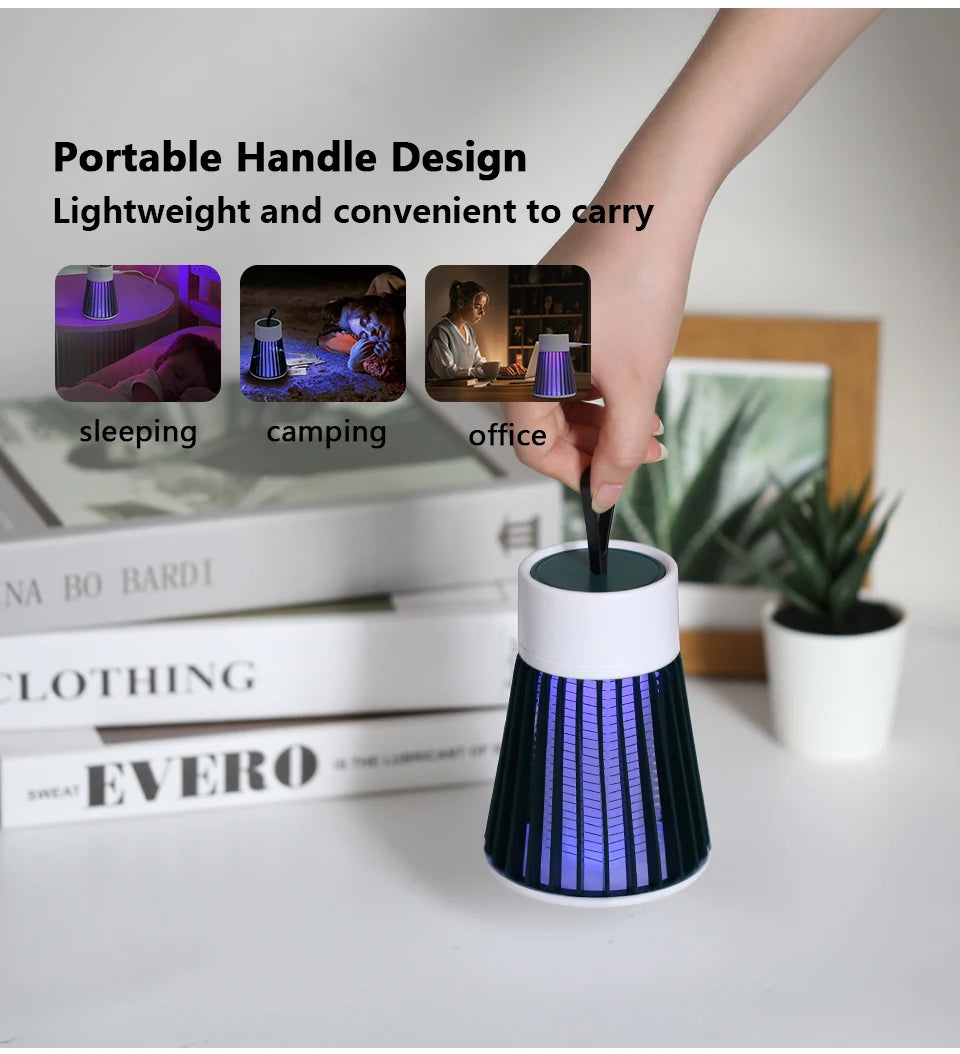 Lámpara antimosquitos con descarga eléctrica, USB, 5 V, repelente de insectos, para dormitorio, exterior