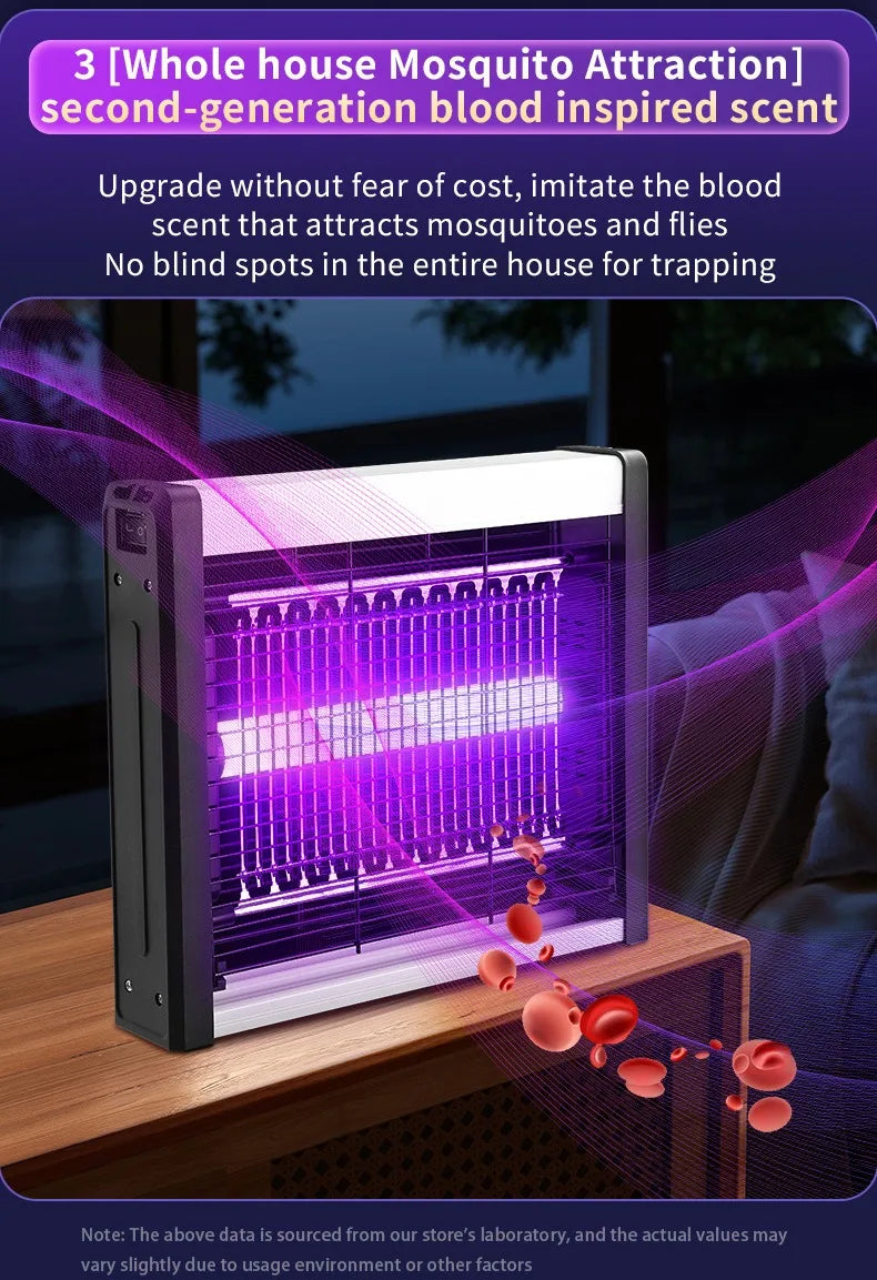 Lámpara eléctrica para atrapar mosquitos de 220 V con luz LED UV, trampa para insectos, potente dispositivo eléctrico para el control de plagas.