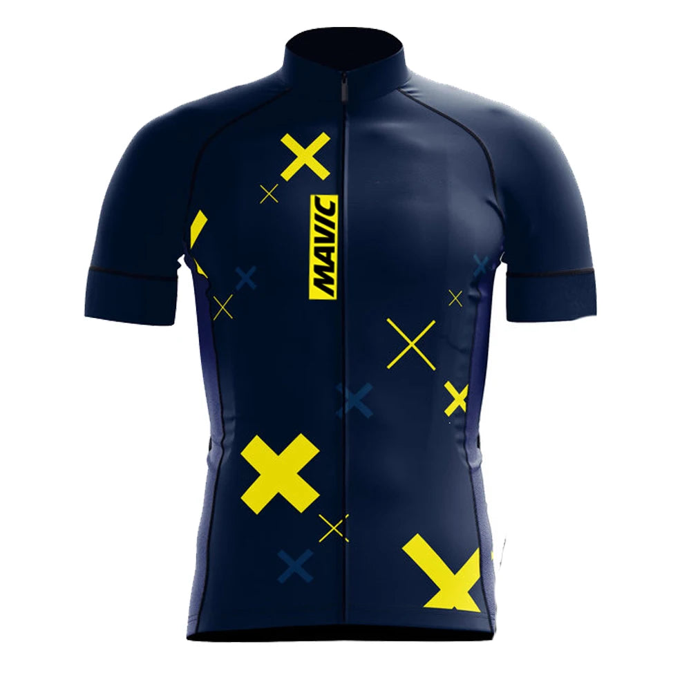 Maillot de ciclismo de manga corta RCC MAVIC para hombre, ropa de ciclismo de carretera de verano 2025, transpirable, para gimnasio