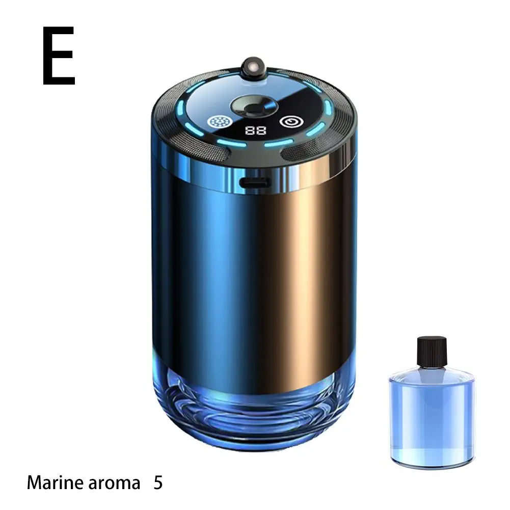 Ambientador de coche inteligente, difusor de aroma de coche recargable, 5 niveles de difusor de coche inteligente ajustable.