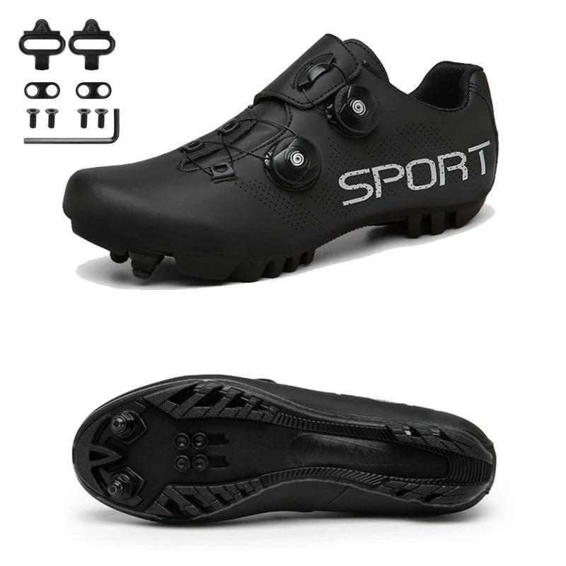Zapatillas de ciclismo ultraligeras con autobloqueo para hombre, calzado deportivo unisex con calas SPD, para carreras y ciclismo de montaña
