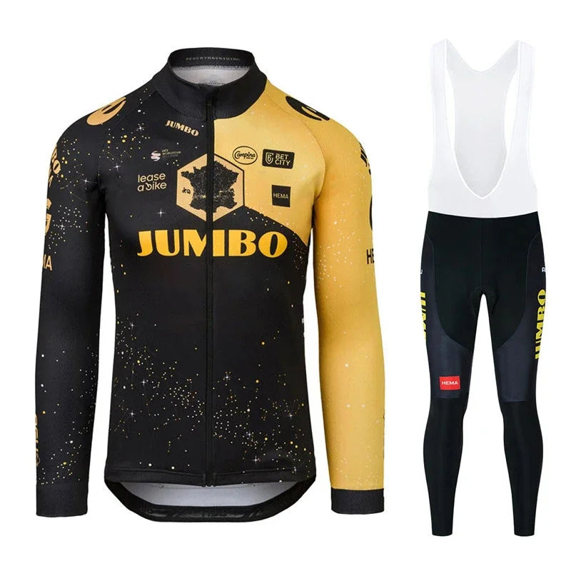 Jumbo Team Otoño Manga Larga Nueva Carrera MTB Primavera Conjunto de Jersey Largo de Ciclismo Bicicleta Ciclismo Ropa Uniforme Ropa Ciclismo