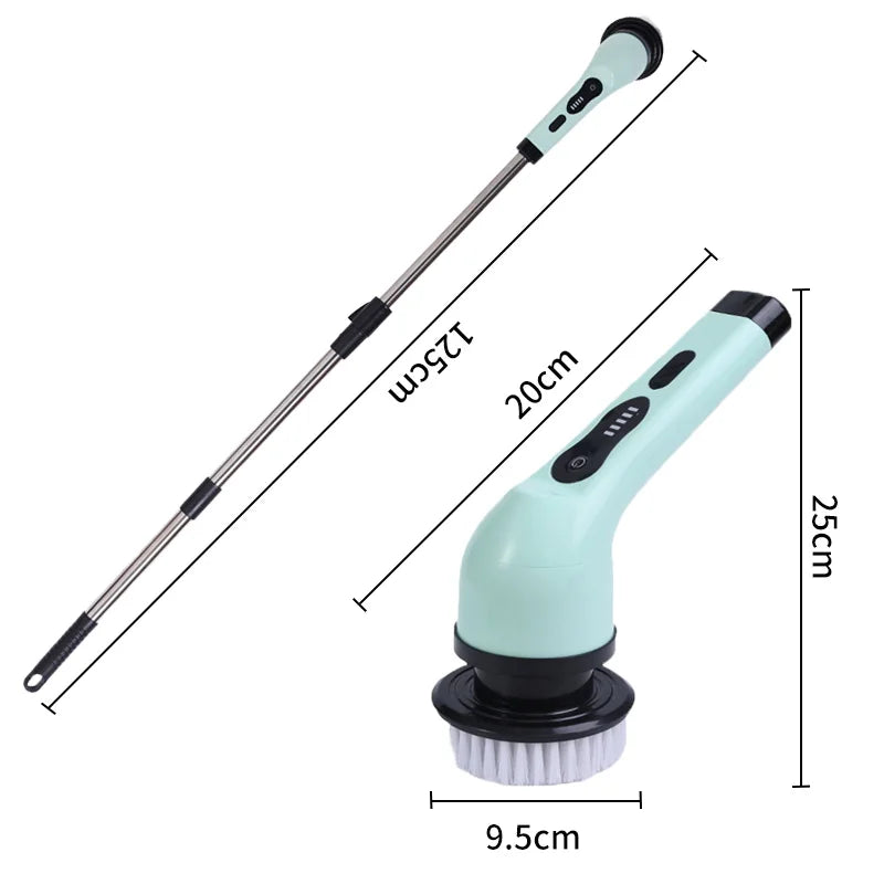 Fregador giratorio inalámbrico para el hogar, aparatos de cocina, cepillos para el cabello, escobas de baño, fregonas de inodoro, cepillo de limpieza eléctrico multiusos.