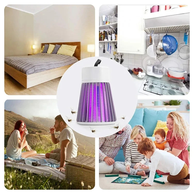 Lámpara antimosquitos con descarga eléctrica, USB, 5 V, repelente de insectos, para dormitorio, exterior