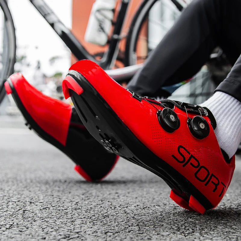 Zapatillas de ciclismo ultraligeras con autobloqueo para hombre, calzado deportivo unisex con calas SPD, para carreras y ciclismo de montaña