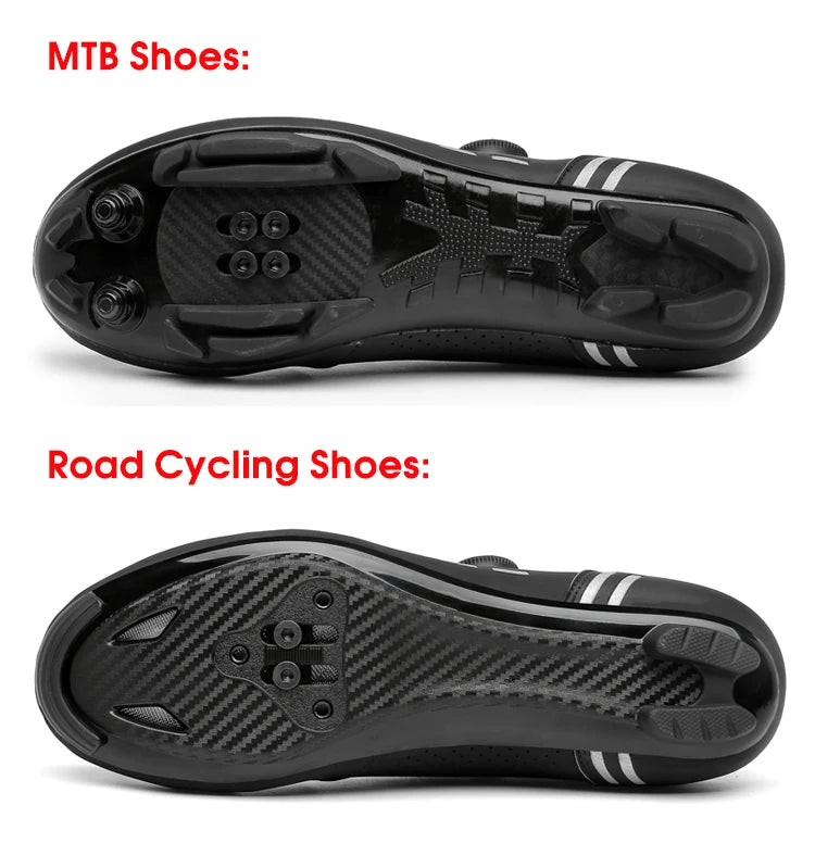 Zapatillas de ciclismo de montaña 2023 con calas para hombre y mujer, de carbono, deportivas, de velocidad, planas, SPD, para ciclismo de carretera