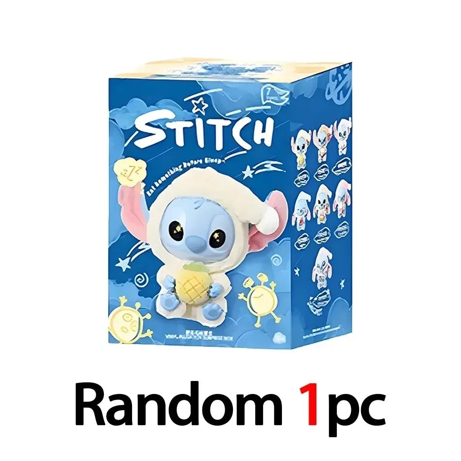 Disney Nuevo Stitch Eat Some Thing Before Sleep Series Vinyl Blind Box Bag Pendant Cute Plush Doll Mystery Box Toy Surprise Gifts