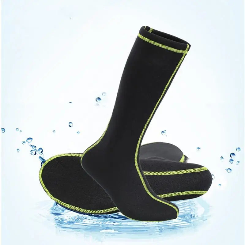Calcetines de natación con aletas, antideslizantes, de neopreno, resistentes a la arena, elásticos, para voleibol de playa y buceo, calcetines largos de natación para deportes acuáticos al aire libre.