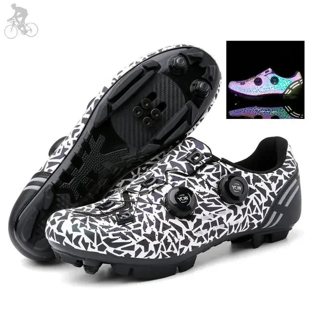 Zapatillas de ciclismo de montaña 2023 con calas para hombre y mujer, de carbono, deportivas, de velocidad, planas, SPD, para ciclismo de carretera