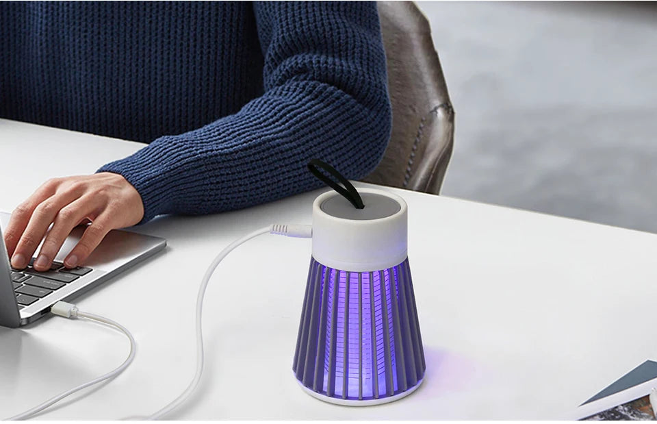 Lámpara antimosquitos con descarga eléctrica, USB, 5 V, repelente de insectos, para dormitorio, exterior