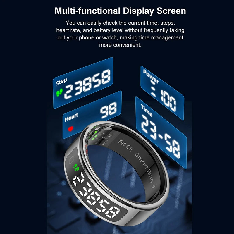 Anillo inteligente Xiaomi R12 con pantalla táctil, resistente al agua hasta 5 ATM, Bluetooth, control de gestos, carga inalámbrica, deportivo