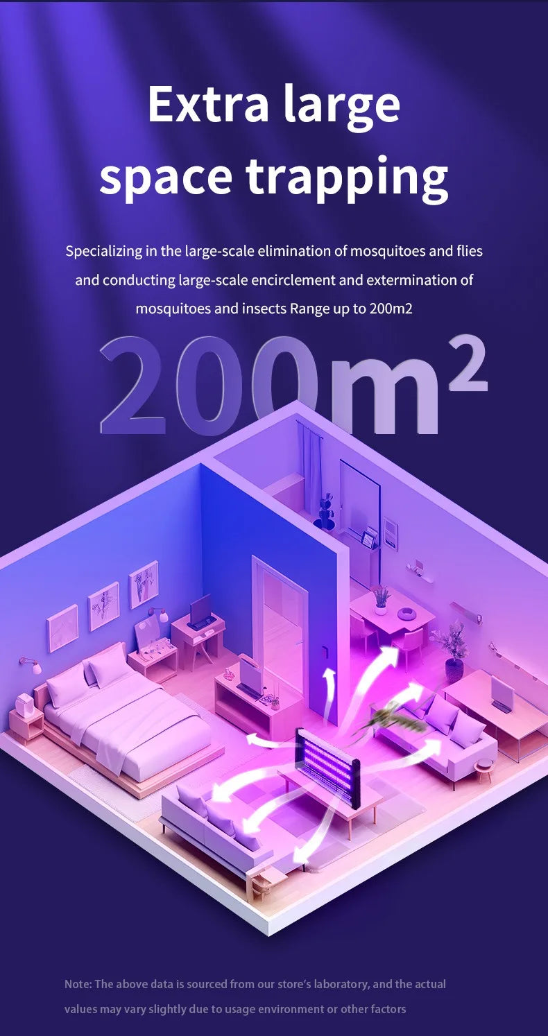 Lámpara eléctrica para atrapar mosquitos de 220 V con luz LED UV, trampa para insectos, potente dispositivo eléctrico para el control de plagas.