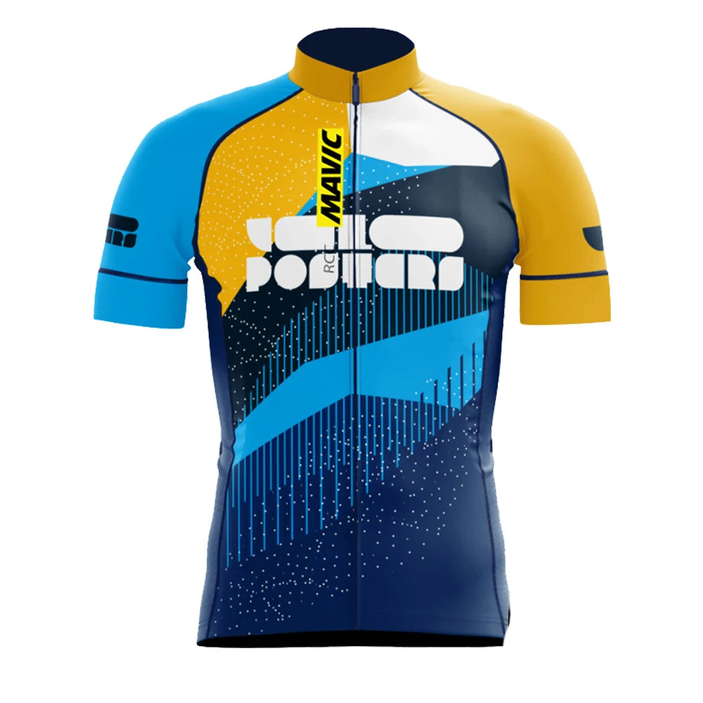 Maillot de ciclismo de manga corta RCC MAVIC para hombre, ropa de ciclismo de carretera de verano 2025, transpirable, para gimnasio