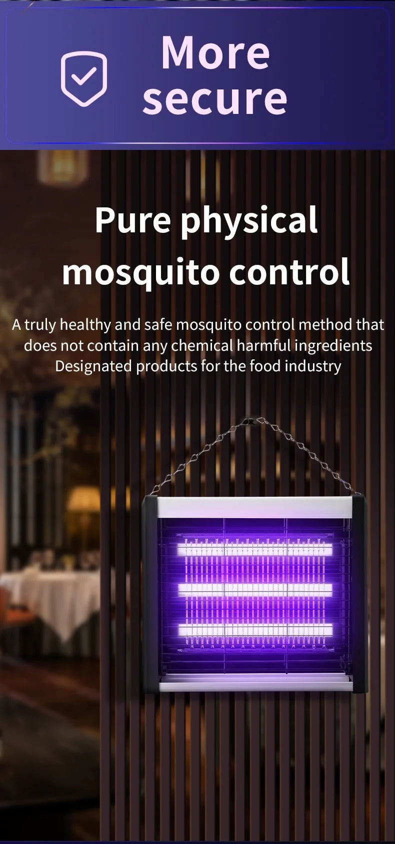 Lámpara eléctrica para atrapar mosquitos de 220 V con luz LED UV, trampa para insectos, potente dispositivo eléctrico para el control de plagas.