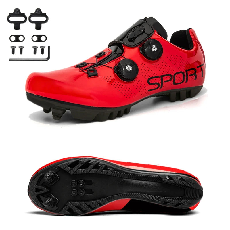 Zapatillas de ciclismo ultraligeras con autobloqueo para hombre, calzado deportivo unisex con calas SPD, para carreras y ciclismo de montaña