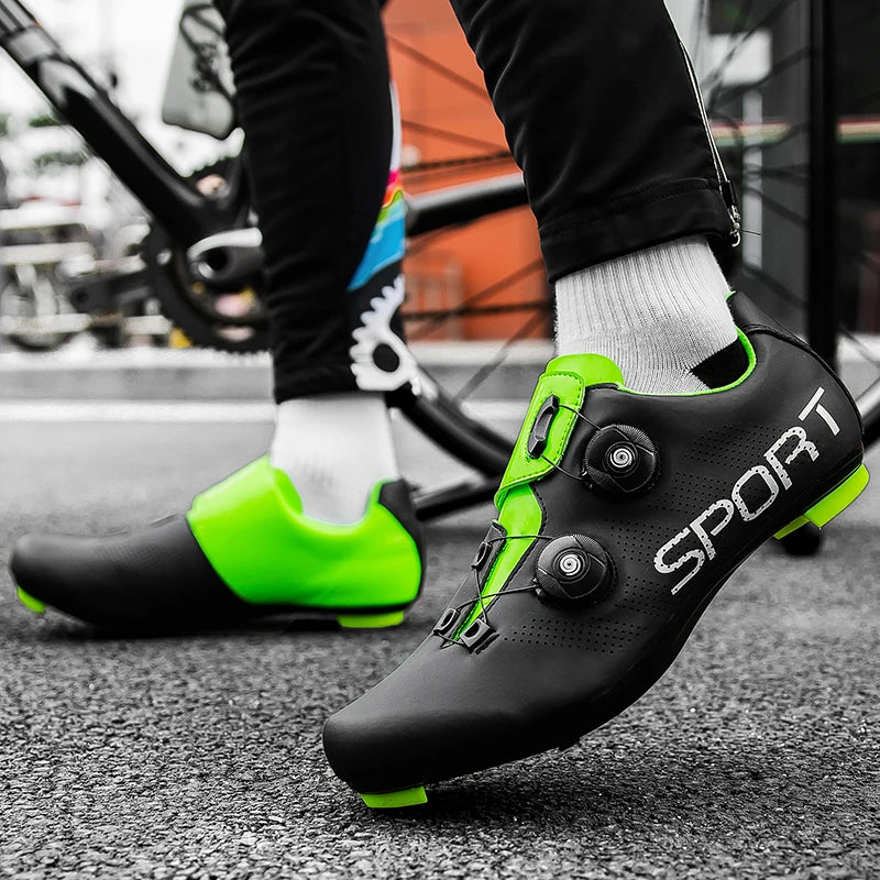 Zapatillas de ciclismo ultraligeras con autobloqueo para hombre, calzado deportivo unisex con calas SPD, para carreras y ciclismo de montaña