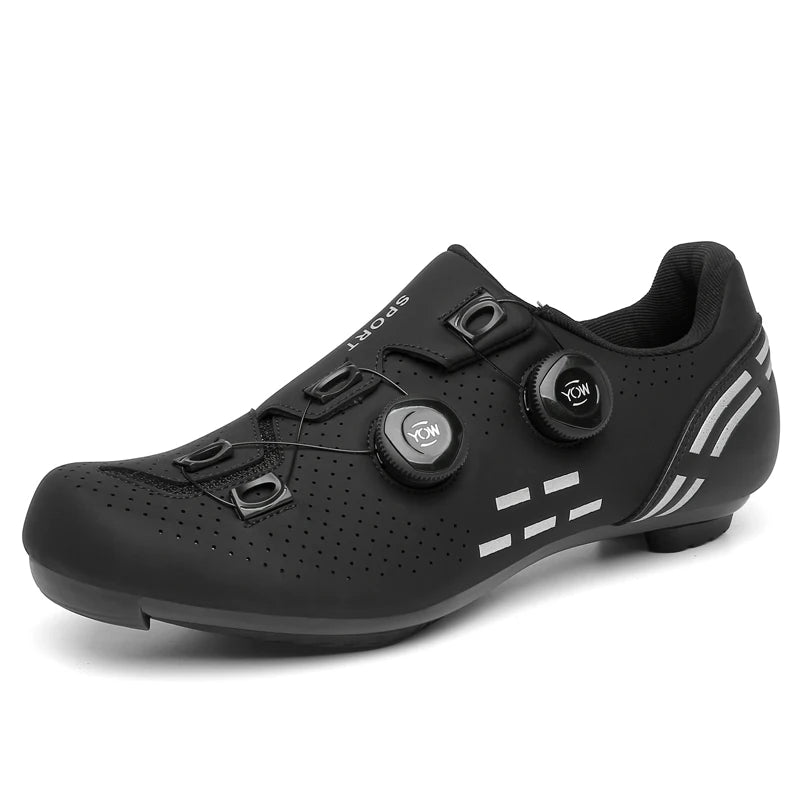 Zapatillas de ciclismo de montaña 2023 con calas para hombre y mujer, de carbono, deportivas, de velocidad, planas, SPD, para ciclismo de carretera