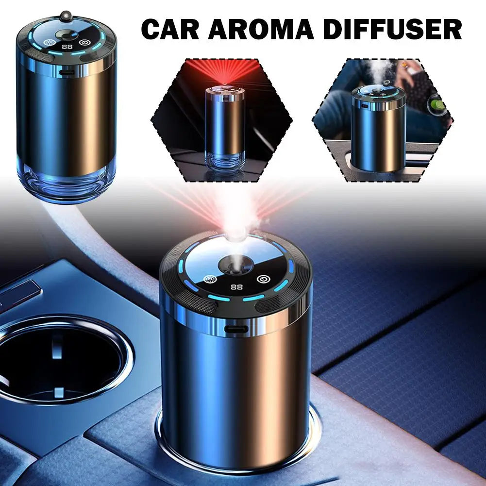 Ambientador de coche inteligente, difusor de aroma de coche recargable, 5 niveles de difusor de coche inteligente ajustable.