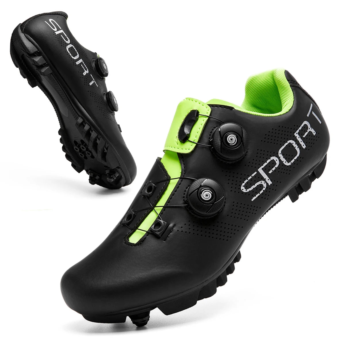 Zapatillas de ciclismo transpirables para hombre y mujer, calzado para ciclismo de montaña y de carretera, con pedales SPD