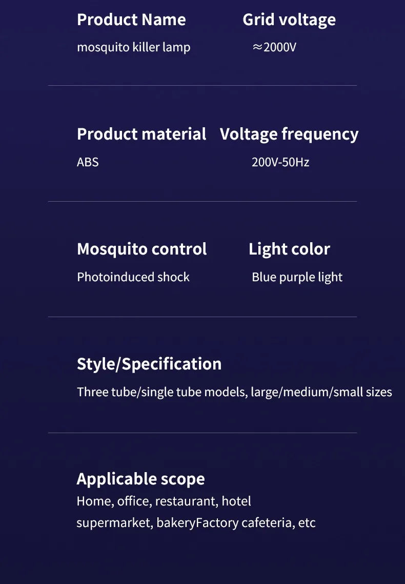 Lámpara eléctrica para atrapar mosquitos de 220 V con luz LED UV, trampa para insectos, potente dispositivo eléctrico para el control de plagas.