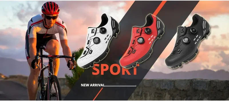 Zapatillas de ciclismo profesionales para hombre, zapatillas SPD para ciclismo de montaña, transpirables, antideslizantes, para carreras de montaña
