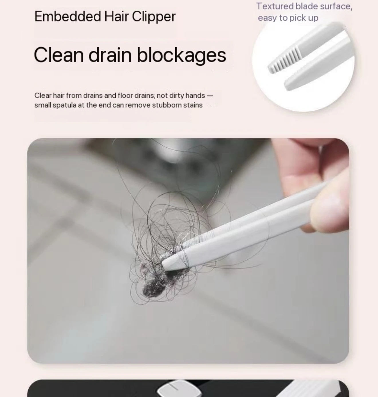 Cepillo multiusos para limpiar azulejos, con cerdas duras y rotación de 360°, ideal para suelos y paredes de baño y cocina.