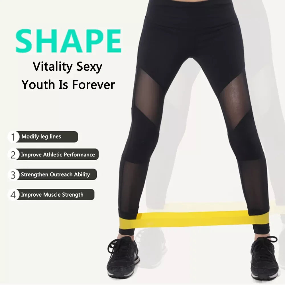 Bandas de resistencia deportivas de varios colores para yoga, equipo de gimnasio, TPE, bandas elásticas para fitness en casa, entrenamiento de fuerza para Pilates.