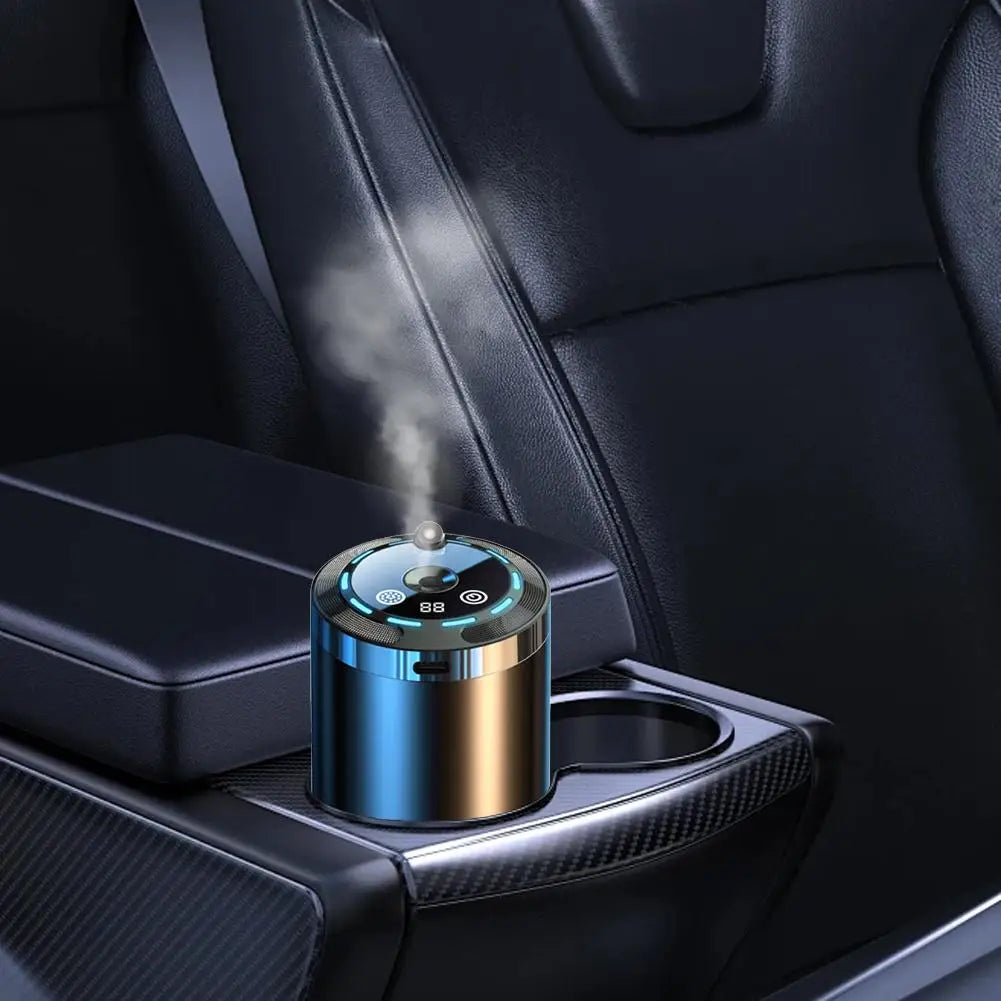 Ambientador de coche inteligente, difusor de aroma de coche recargable, 5 niveles de difusor de coche inteligente ajustable.