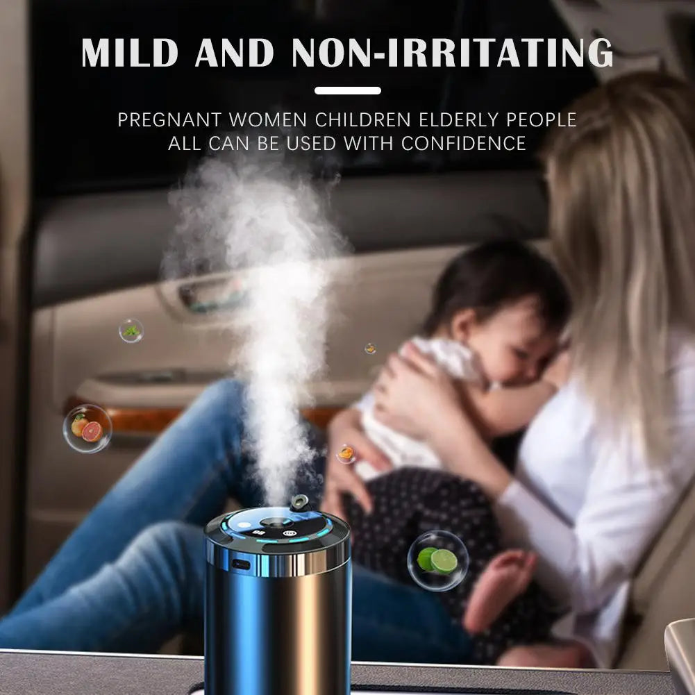 Ambientador de coche inteligente, difusor de aroma de coche recargable, 5 niveles de difusor de coche inteligente ajustable.